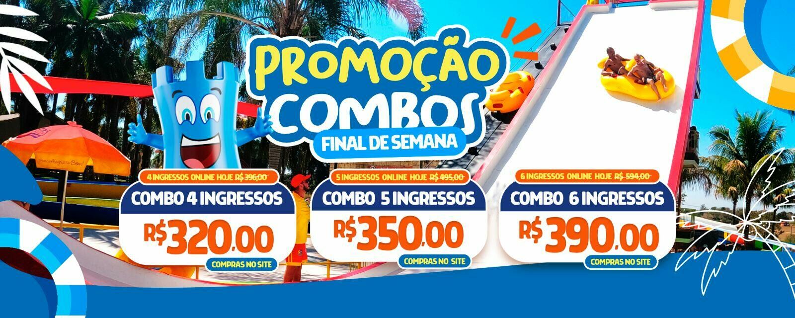 Banner feriado em Castelo Park Aquático